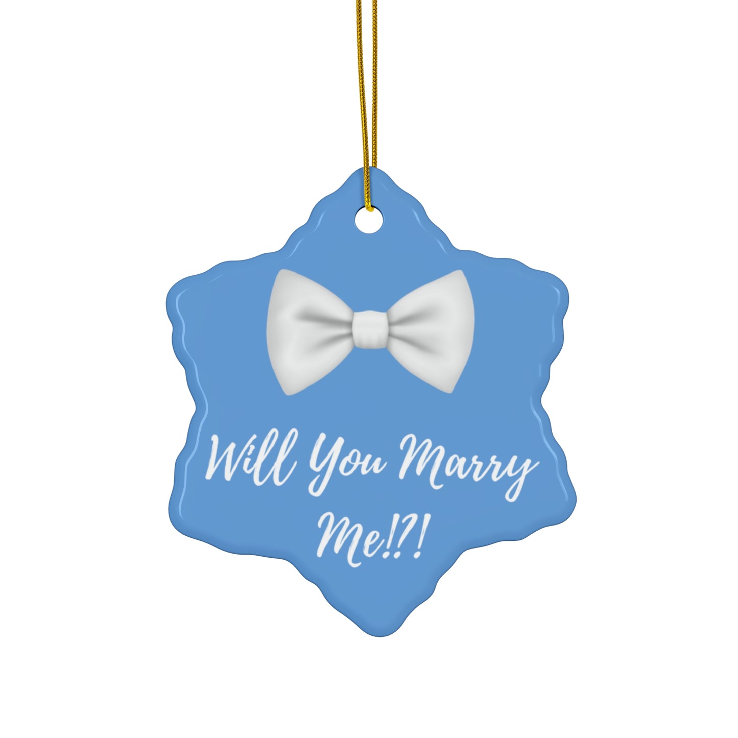 Colored Ceramic Proposal Ornament