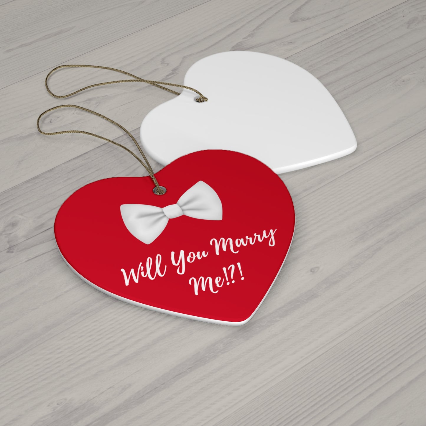 Colored Ceramic Proposal Ornament