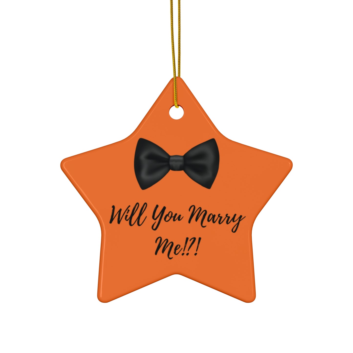 Colored Ceramic Proposal Ornament