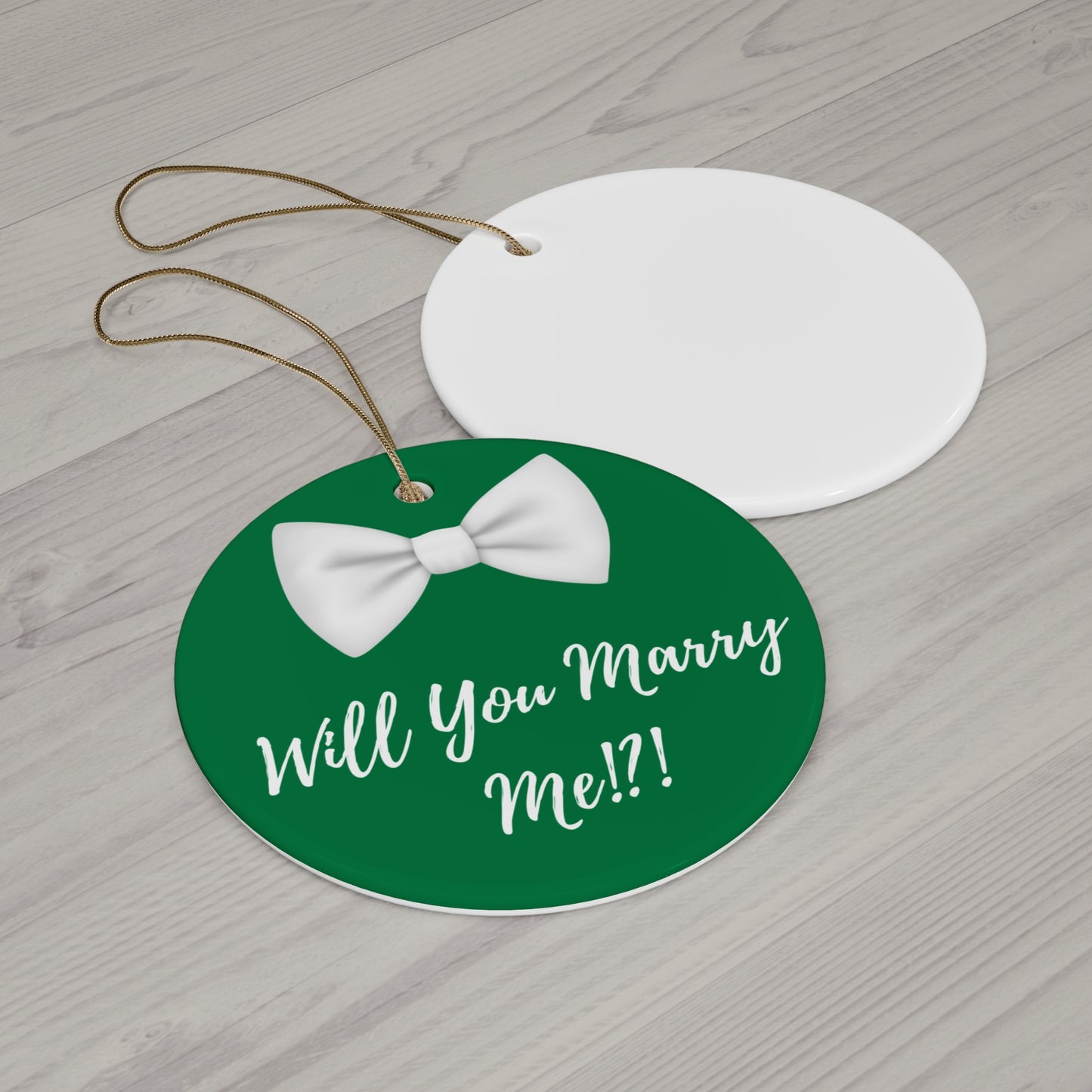 Colored Ceramic Proposal Ornament