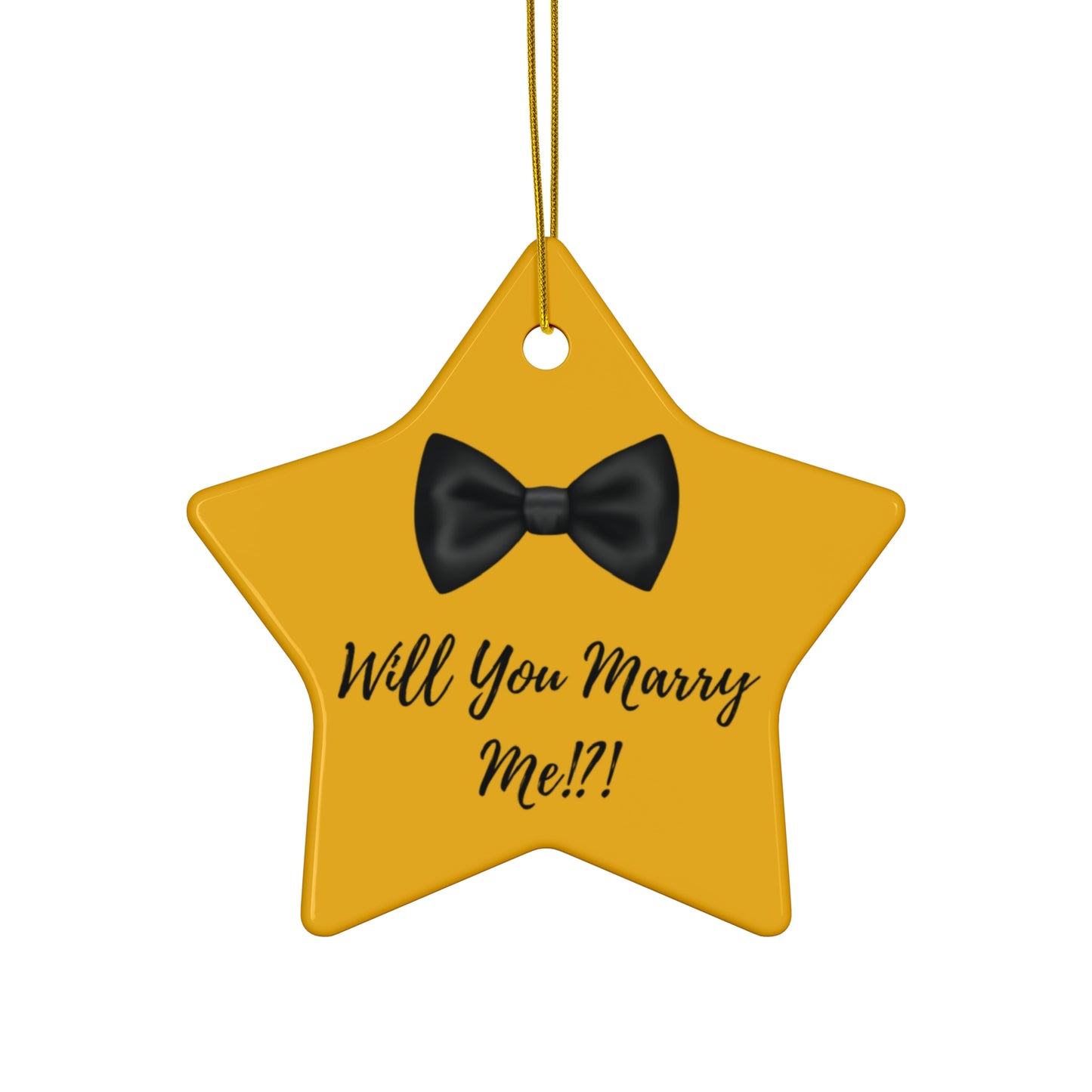 Colored Ceramic Proposal Ornament