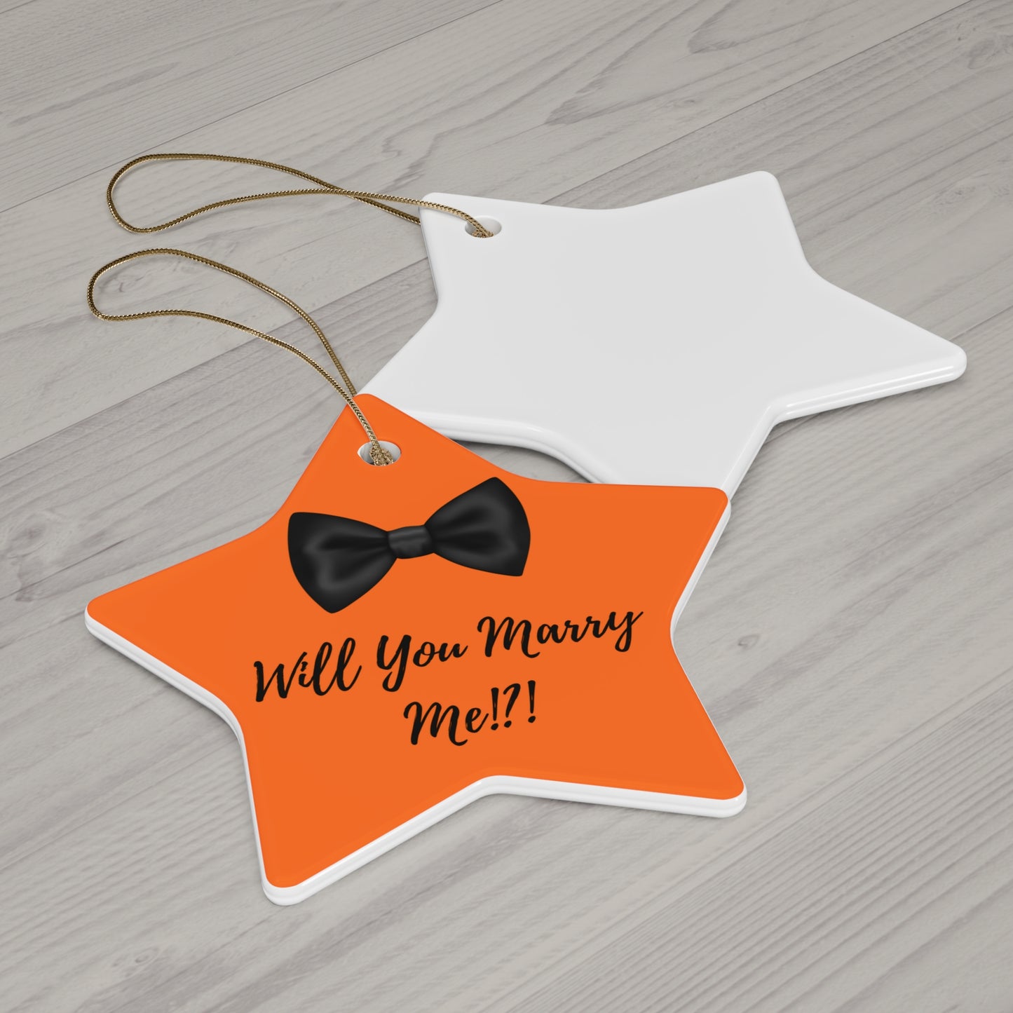 Colored Ceramic Proposal Ornament