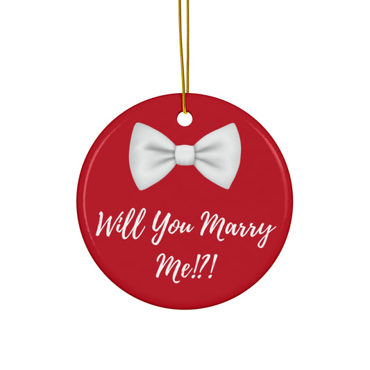 Colored Ceramic Proposal Ornament