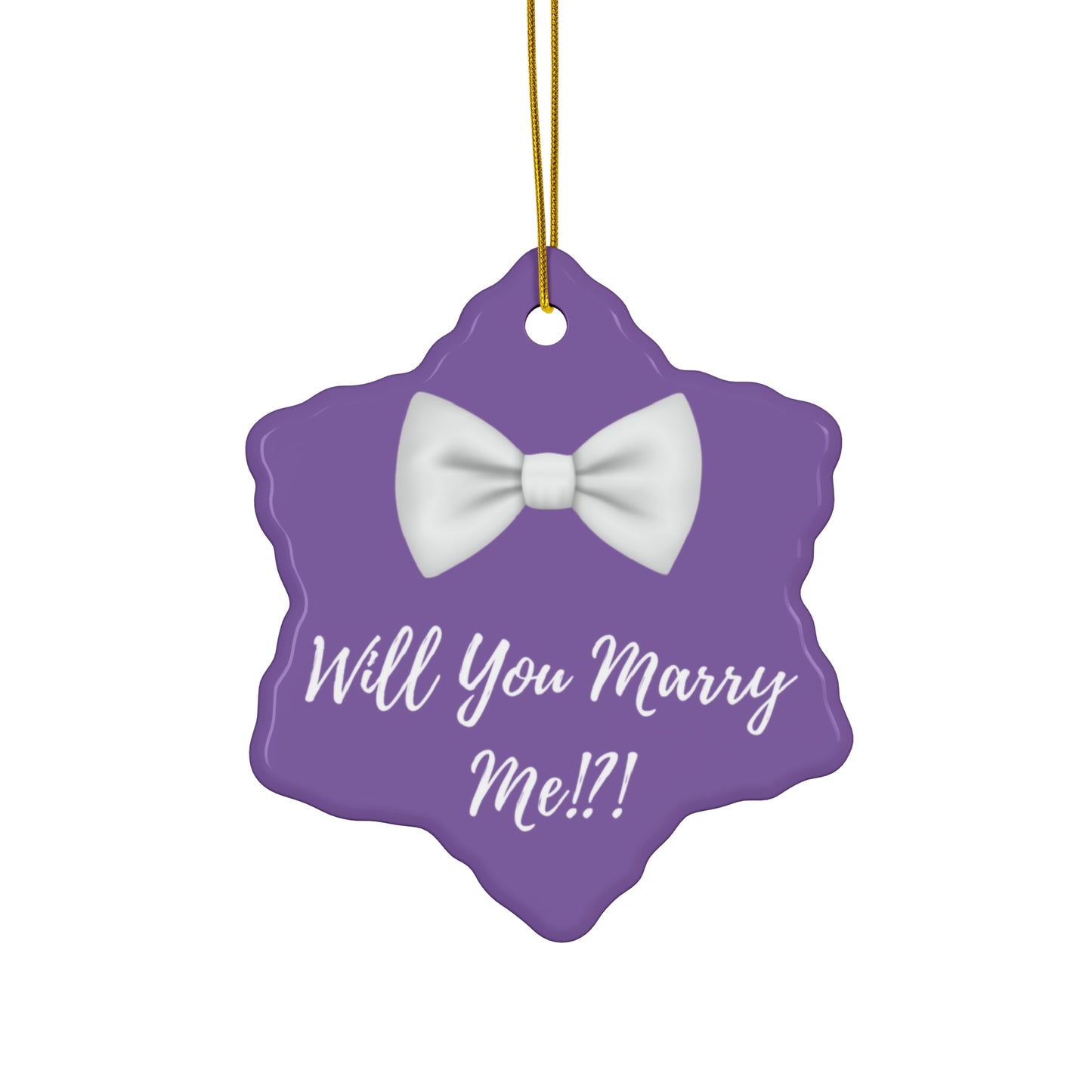 Colored Ceramic Proposal Ornament