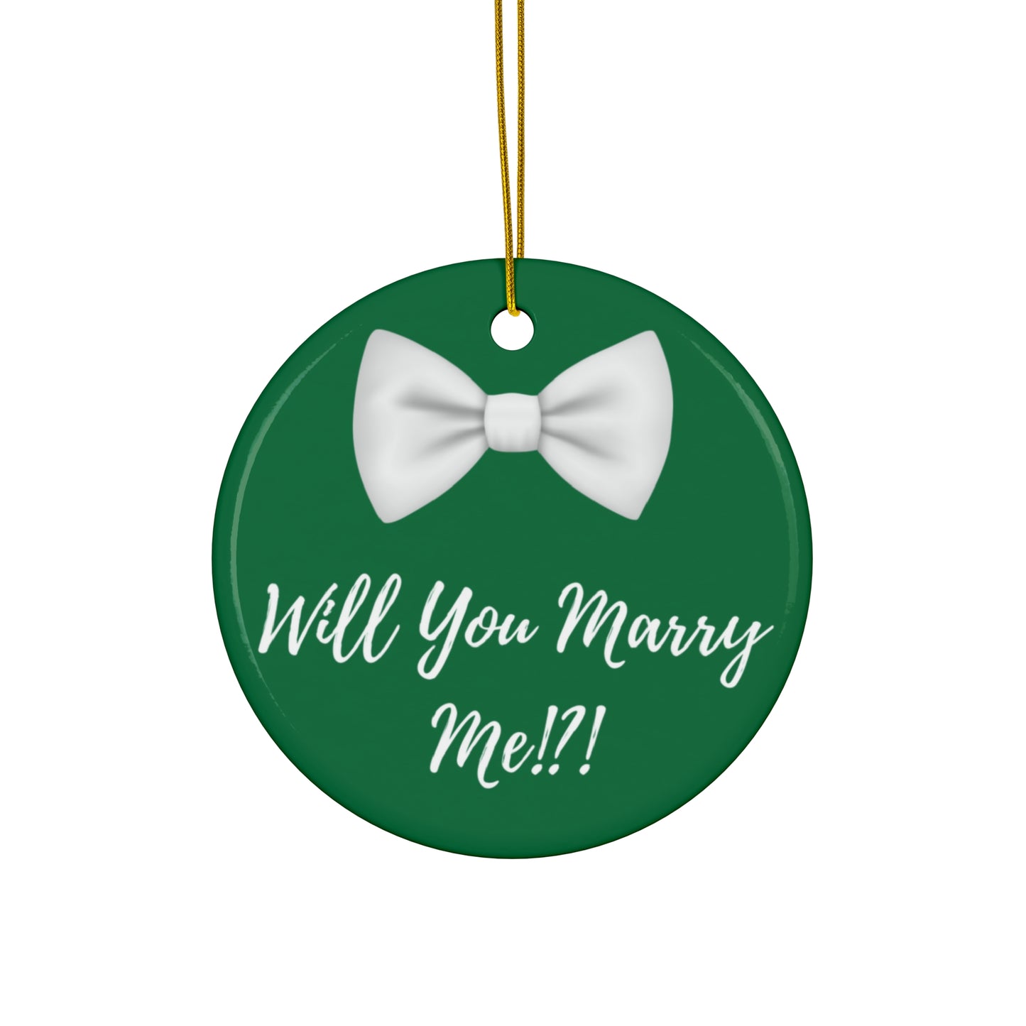 Colored Ceramic Proposal Ornament