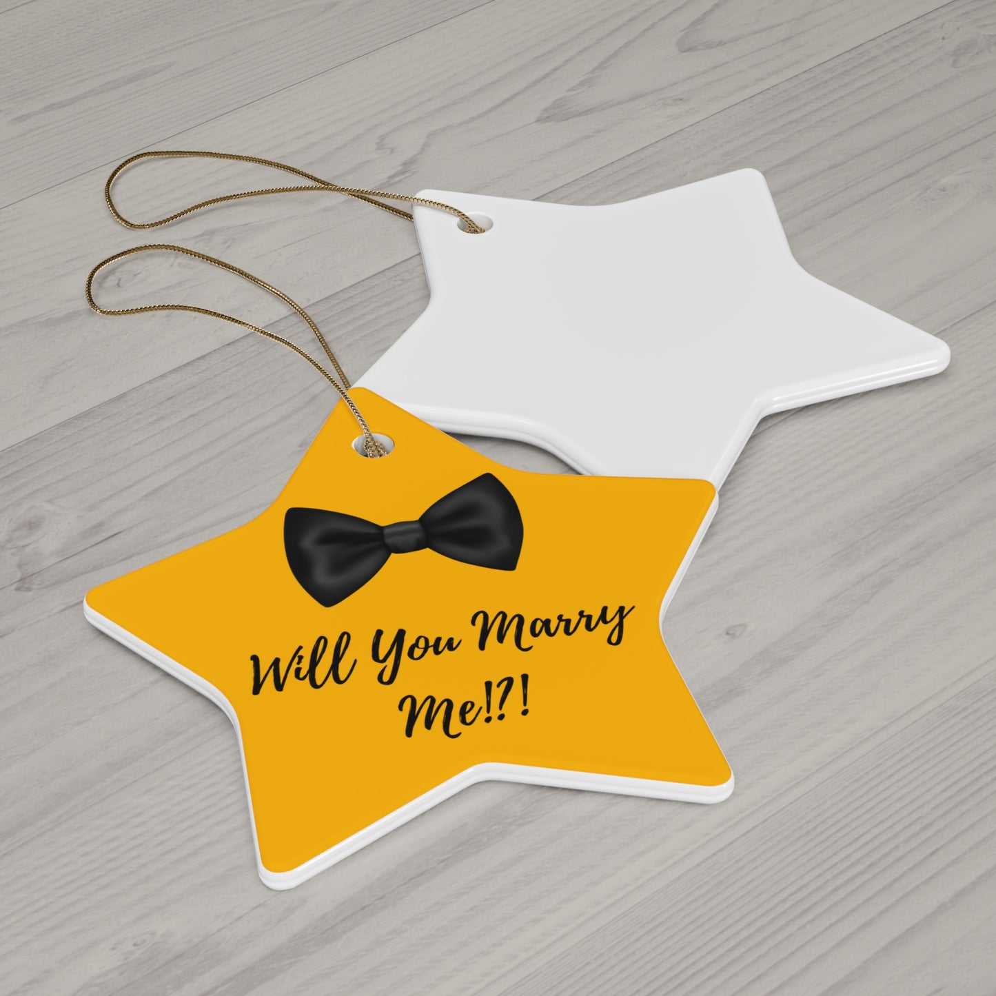 Colored Ceramic Proposal Ornament